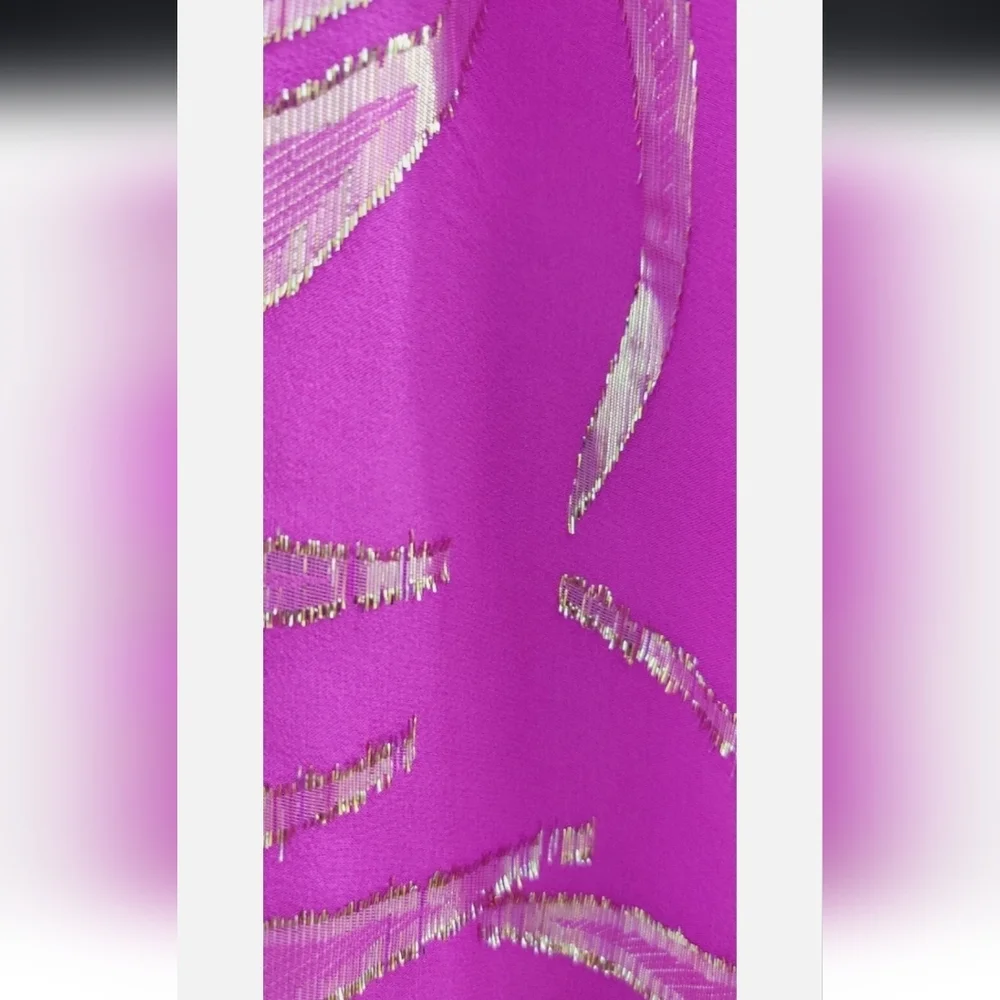 Lilly Pulitzer denim fuchsia blouse
